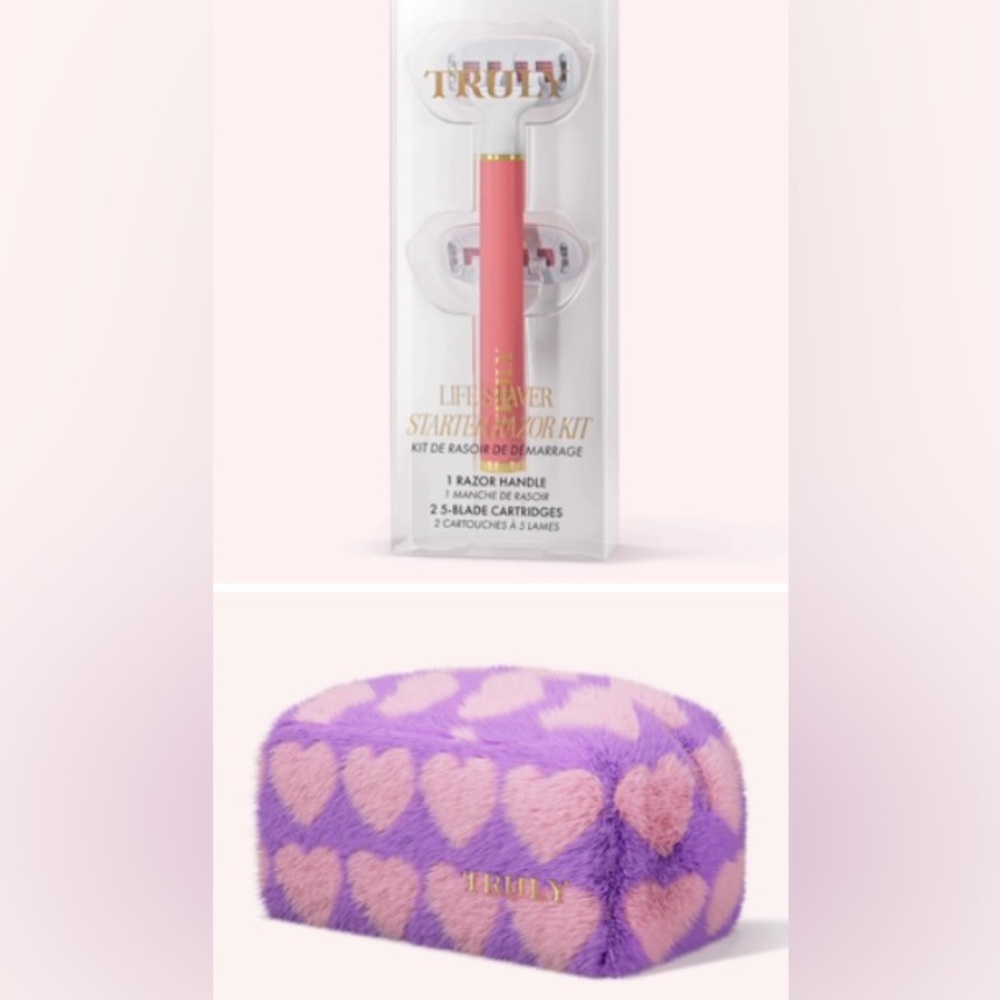 NEW TRULY Pink Razor with Purple Heart Kit bundle.